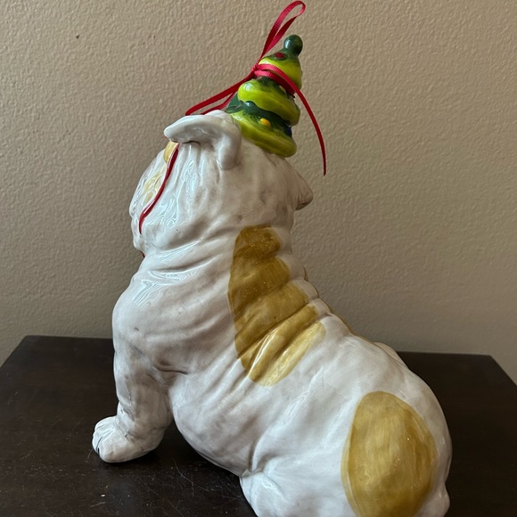 Blue Sky Clayworks Penny Holiday Bull Dog Figurine Christmas Tree Hat NWT - Picture 4 of 5